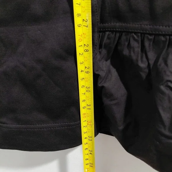 Womens Black Collared Sleeveless Shirt Dress Ruffle Hem Size L - Picture 13 of 13